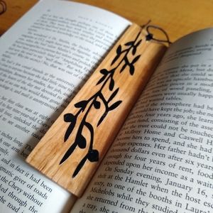 Wooden Bookmark in Solid Hickory